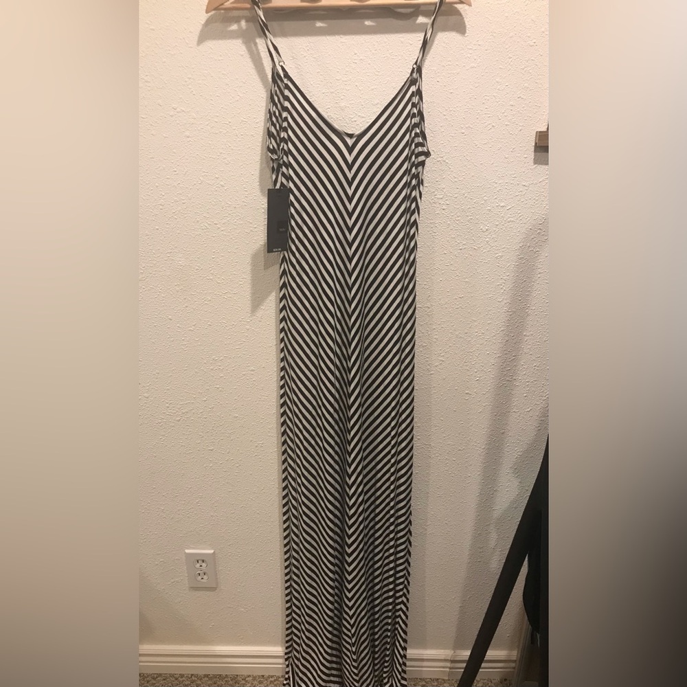 Mossimo Black and White Striped Maxi Dress